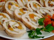 Куринный рулет в пароварке