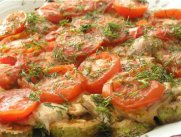 Жаренные кабачки с томатами